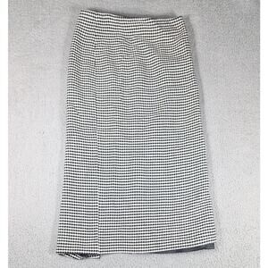 MNG Skirt Womens Size Medium Black White Houdstooth Pencil Skirt
